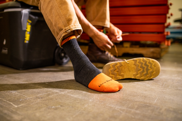 Darn Tough® - Men's Merino Wool Steely Full Cushion Work Sock - Midweight - Graphite - MADE IN THE USA!