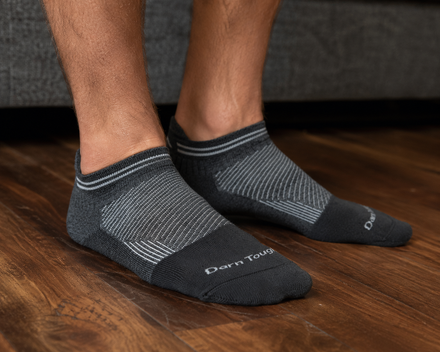 Darn Tough® - Men's Merino Wool Steely No Show Work Sock - Lightweight - Gravel - MADE IN THE USA!