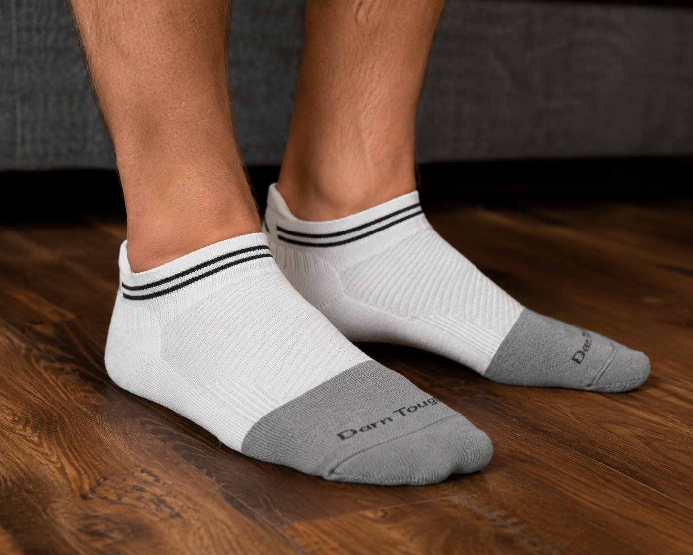 Darn Tough® - Men's Merino Wool Steely No Show Work Sock - Lightweight - Cement - MADE IN THE USA!