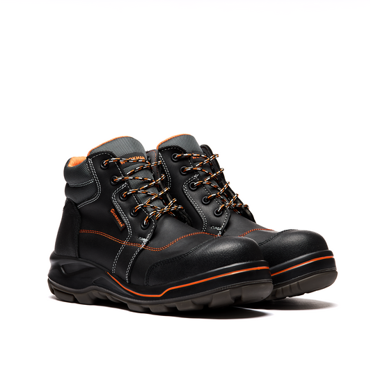 Workman – 802 Black Napa Leather Safety Toe Hiker Style Work Boot