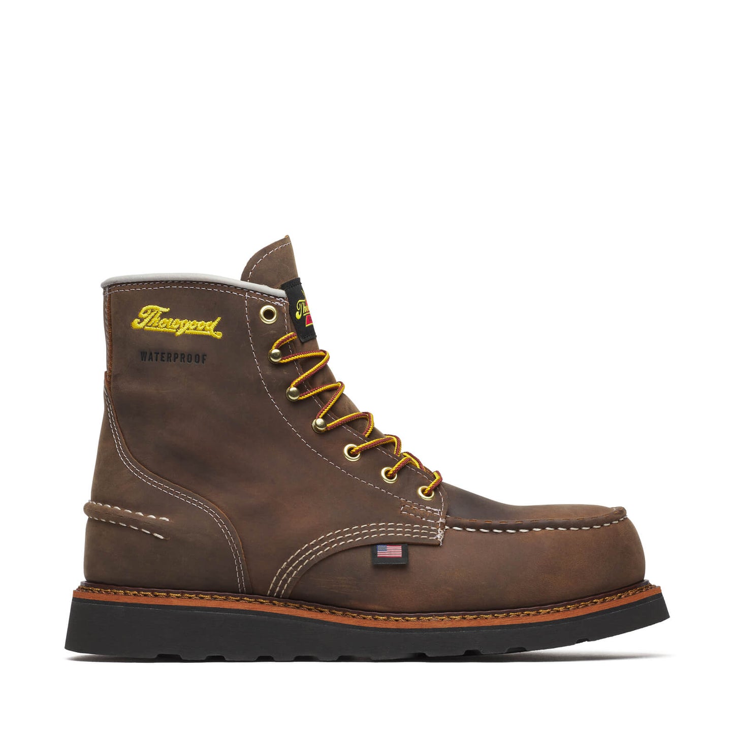 Thorogood - 804-3676 Brown Leather Waterproof Steel Toe Moc Toe Work Boot - MADE IN THE USA