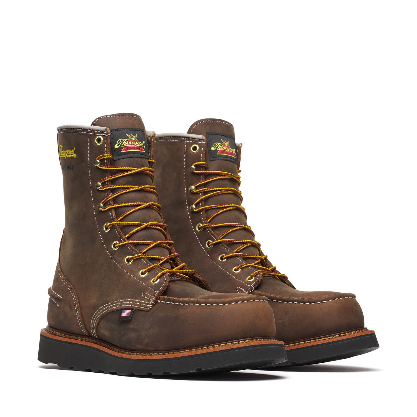 Thorogood - 804-3878 8" Leather Waterproof Steel Toe Moc Toe Work Boot - MADE IN THE USA
