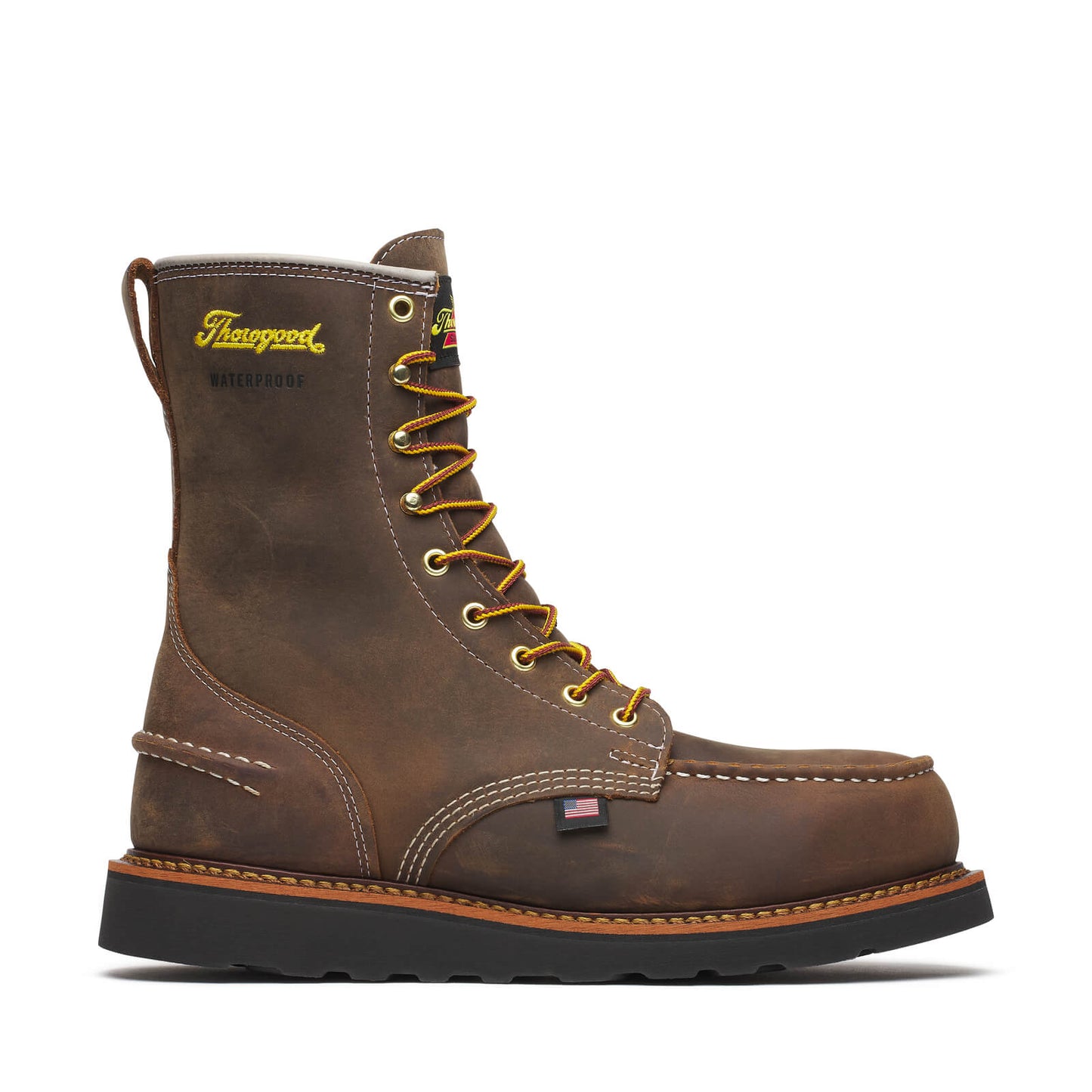 Thorogood - 804-3878 8" Leather Waterproof Steel Toe Moc Toe Work Boot - MADE IN THE USA