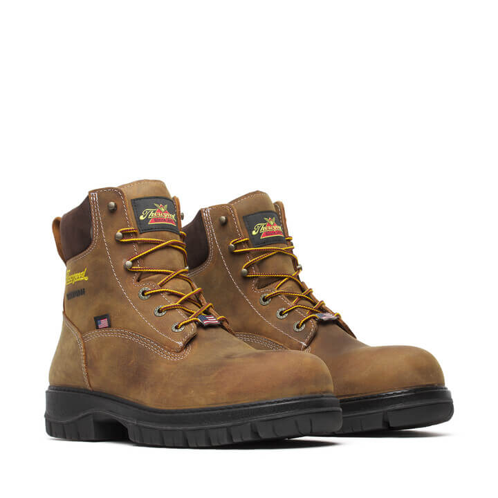 Thorogood - 804-4149 Injected Chestnut Leather Nano Safety Toe Waterproof Work Boot - MADE IN USA