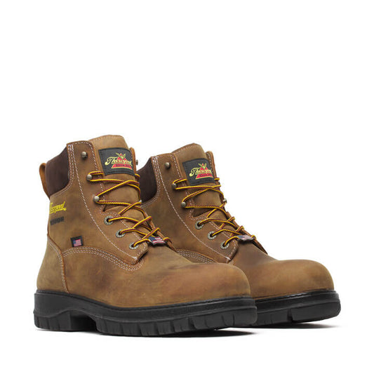 Thorogood - 804-4149 Injected Chestnut Leather Nano Safety Toe Waterproof Work Boot - MADE IN USA