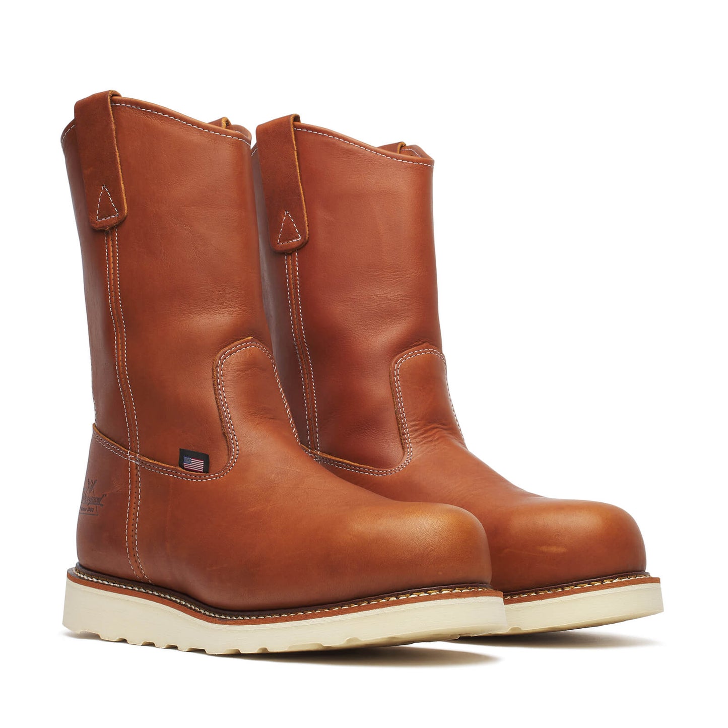 Thorogood - 804-4205 Tobacco Leather Steel Toe Pull On Work Boot - MADE IN THE USA