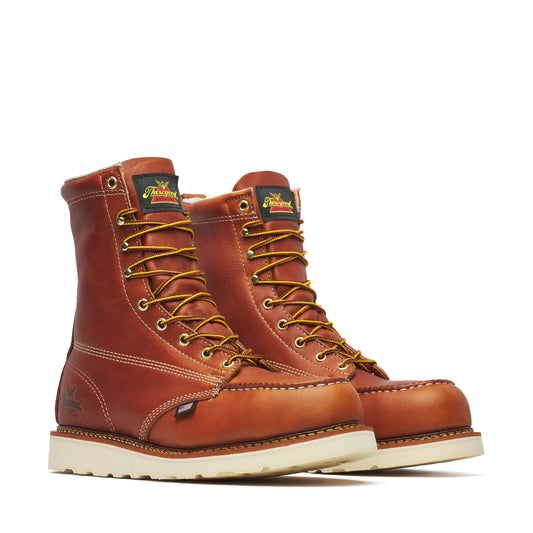 Thorogood - 804-4208 8" Tobacco Leather Steel Toe Moc Toe Work Boot - MADE IN THE USA