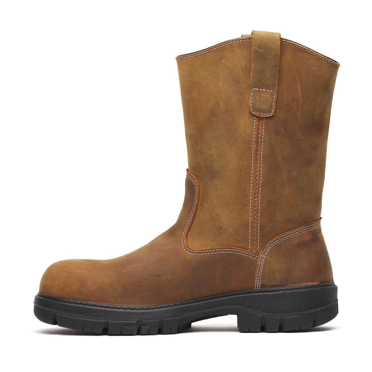 Thorogood - 804-4323 8" Injected Chestnut Leather Waterproof Nano Safety Toe Work Boot - MADE IN USA