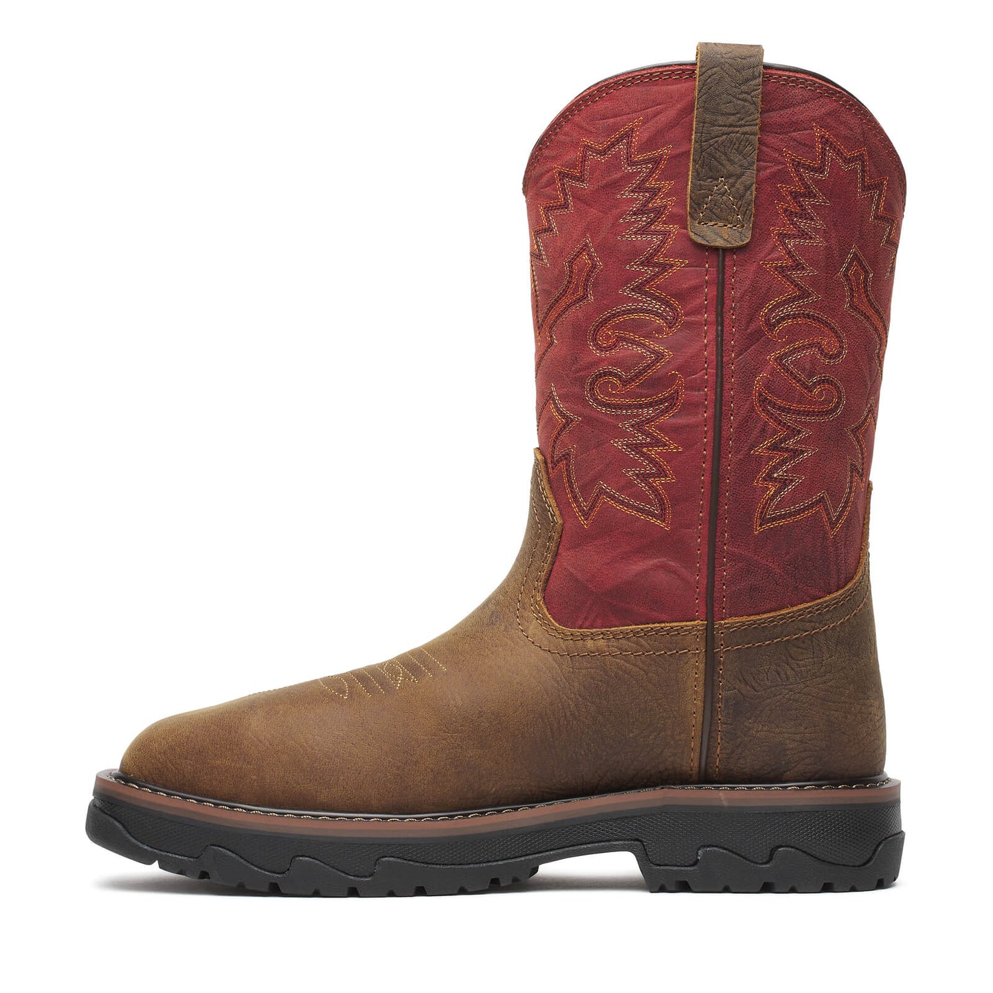 Thorogood - 804-4341 Square Toe Brown Leather Waterproof Nano SafetyToe Western Work Boot