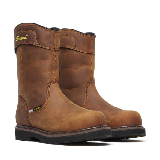 Thorogood - 804-4350 Brown Leather Waterproof Composite Toe Metguard Western Work Boot