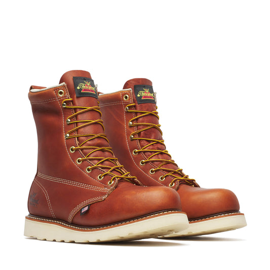 Thorogood - 804-4364 8" Tobacco Leather Steel Toe Work Boot - MADE IN THE USA