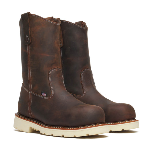 Thorogood - 804-4372 Crazy Horse Leather Steel Toe Pull On Work Boot - MADE IN USA