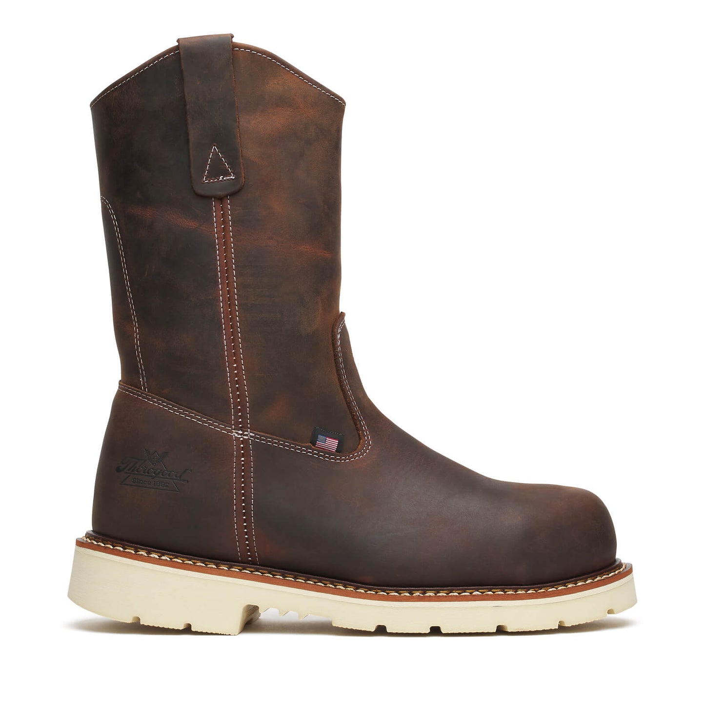 Thorogood - 804-4372 Crazy Horse Leather Steel Toe Pull On Work Boot - MADE IN USA