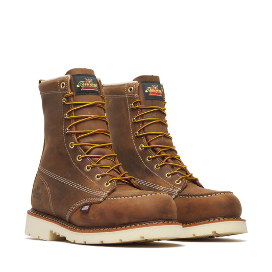 Thorogood - 804-4378 8" Crazy Horse Leather Steel Toe Moc Toe Work Boot - MADE IN THE USA