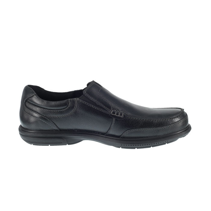 Florsheim Work - Loedin Black Leather Steel Toe Slip On Work Shoe - FE2020