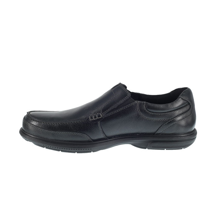 Florsheim Work - Loedin Black Leather Steel Toe Slip On Work Shoe - FE2020
