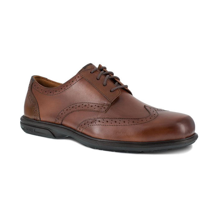 Florsheim Work - Loedin Brown Leather Steel Toe Wingtip Work Shoe - FS2023