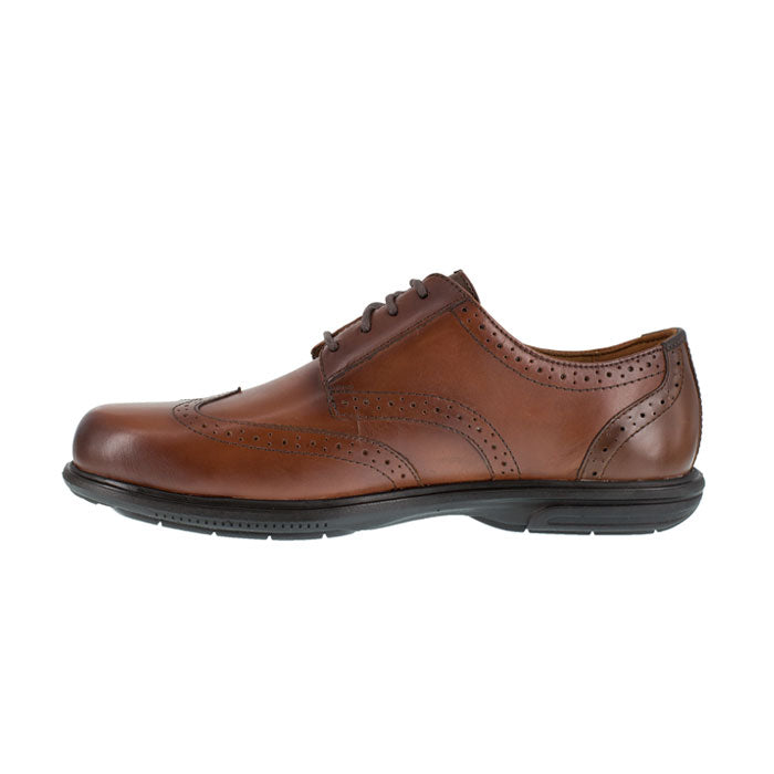 Florsheim Work - Loedin Brown Leather Steel Toe Wingtip Work Shoe - FS2023