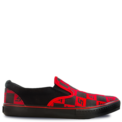Snap-on Rat Rod Red and Black Checker, Casual Athletic Footwear